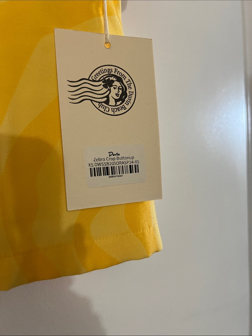 Duvin Zebra Crop Buttonup - Yellow